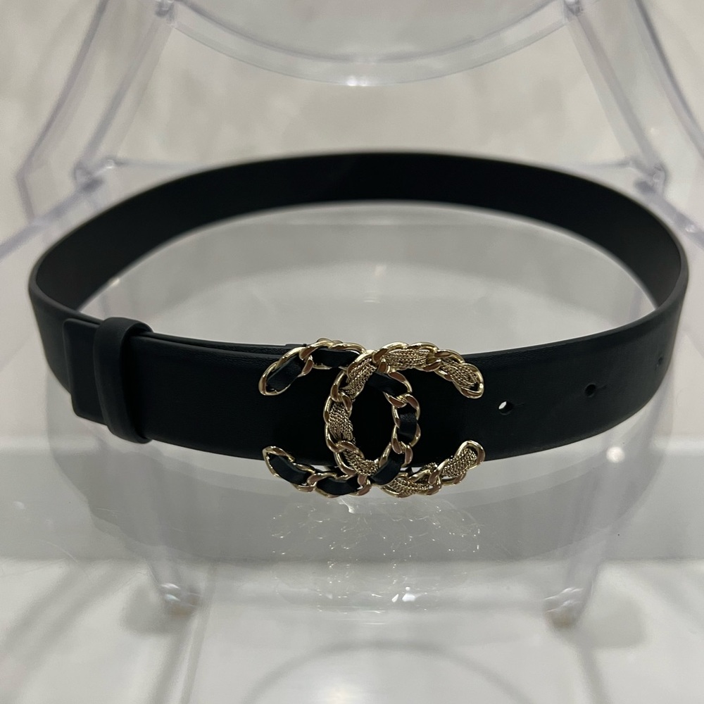 Chanel chain and leather CC Belt